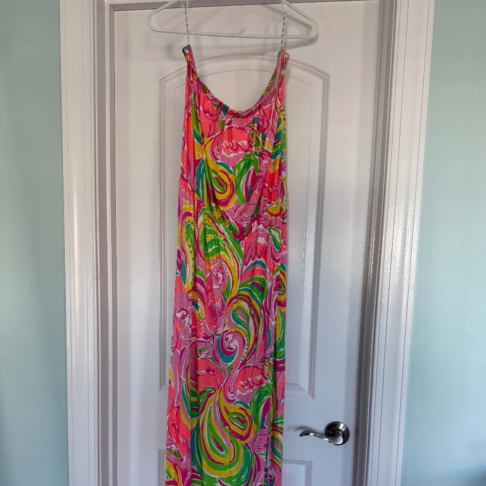 Lilly Pulitzer Strapless Maxi Dress - size XL
